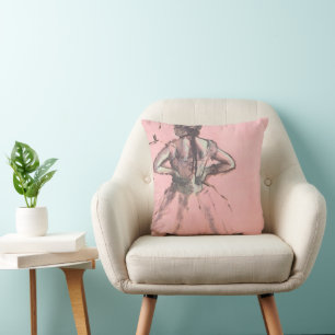 Dancer from the Back by Edgar Degas Vintage Ballet Cushion