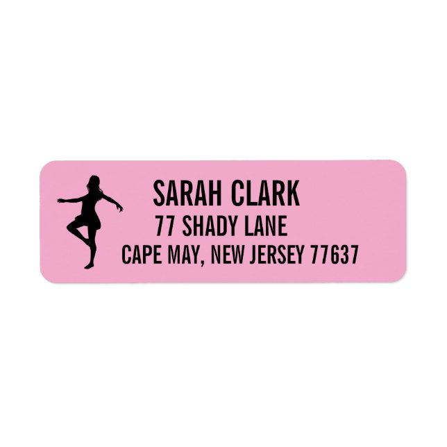 Dancer Girl Return Address Labels (Front)