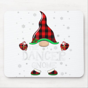 Dancer Gnome Buffalo Plaid Matching Family Christm Mouse Mat
