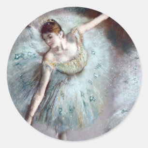 Dancer in Green by Edgar Degas Classic Round Sticker