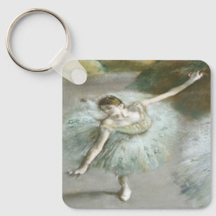 Dancer in Green by Edgar Degas Key Ring