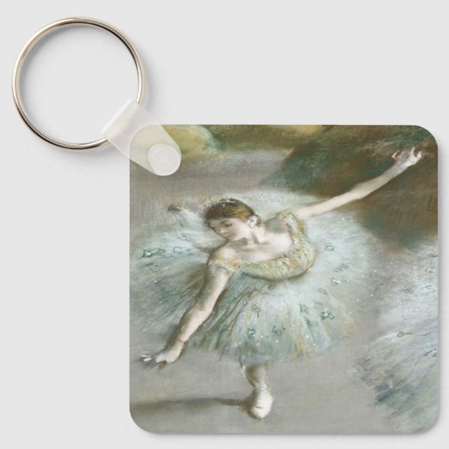 Dancer in Green by Edgar Degas  Key Ring (Front)