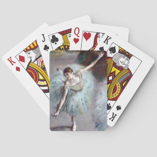 Dancer in Green by Edgar Degas Playing Cards (Back)