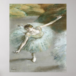 Dancer in Green by Edgar Degas Poster