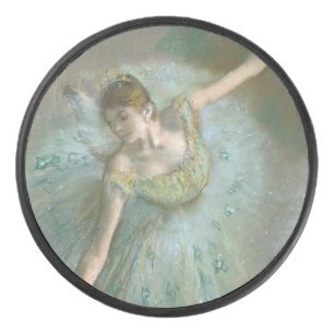 Dancer in Green Edgar Degas Hockey Puck