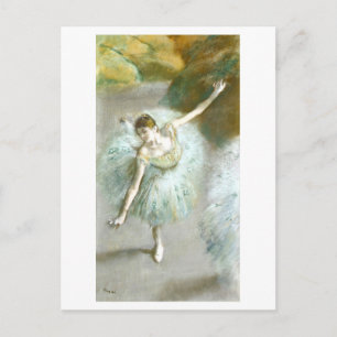 Dancer in Green Painting (1883) by Degas Postcard