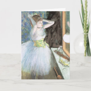 Dancer in Her Dressing Room by Edgar Degas Card