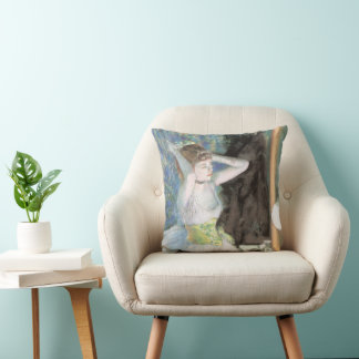 Dancer in Her Dressing Room by Edgar Degas Cushion