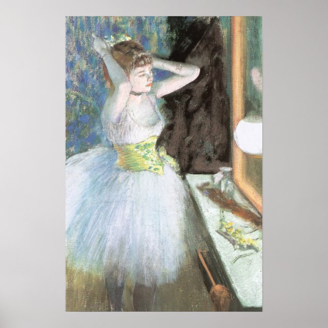 Dancer in Her Dressing Room by Edgar Degas Poster (Front)