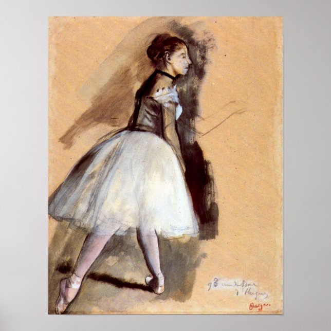Dancer in step position by Edgar Degas Poster (Front)