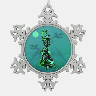 Dancer *Jinx* Snowflake Pewter Christmas Ornament