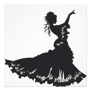 Dancer Lady Silhouette Photo Print
