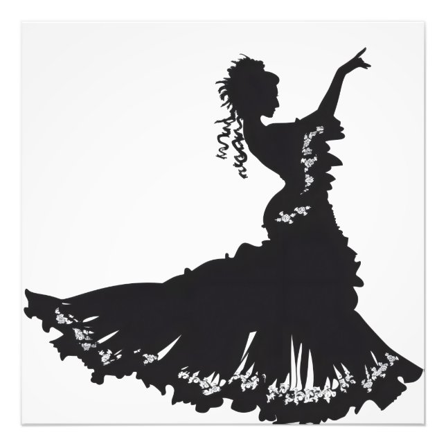 Dancer Lady Silhouette Photo Print (Front)