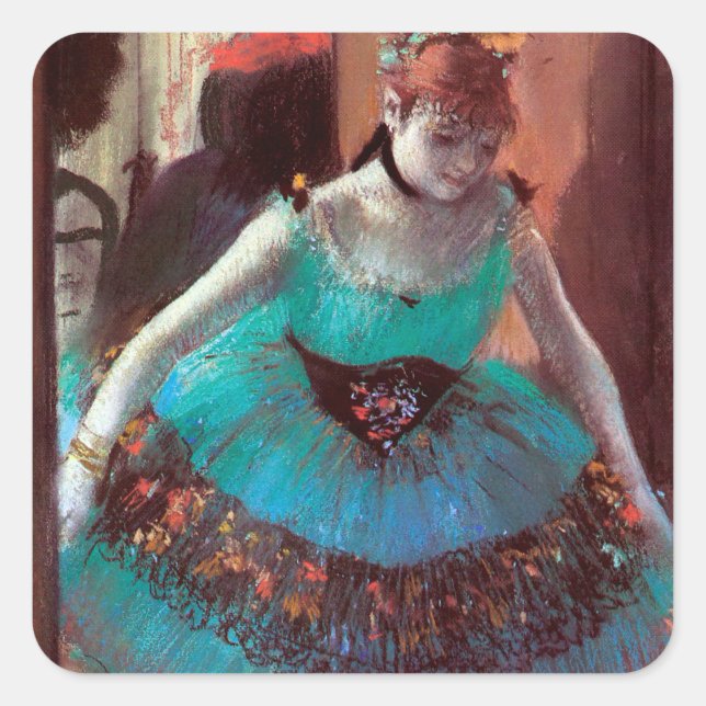 Dancer Leaving Her Dressing Room by Degas Square Sticker (Front)