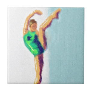 Dancer Leg Raised Art Tile