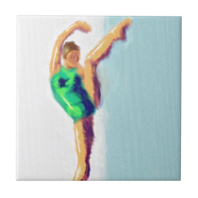 Dancer Leg Raised Art Tile (Front)