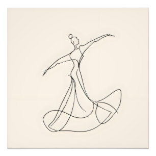 Dancer Line Art Photo Print