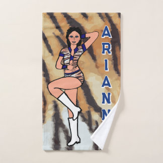 Dancer/Majorette Hand Towel Blue Tiger #2