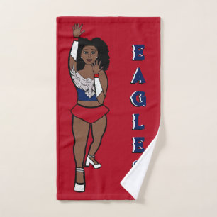 Dancer/Majorette Hand Towel Navy Silver Eagle A 2