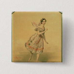 Dancer Maria Taglioni 15 Cm Square Badge