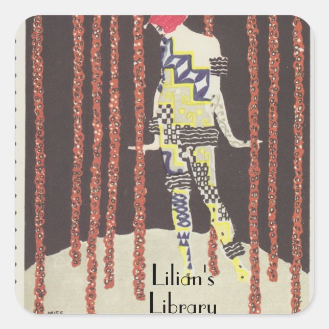 Dancer Miss Olga George by Koloman Moser Square Sticker (Front)