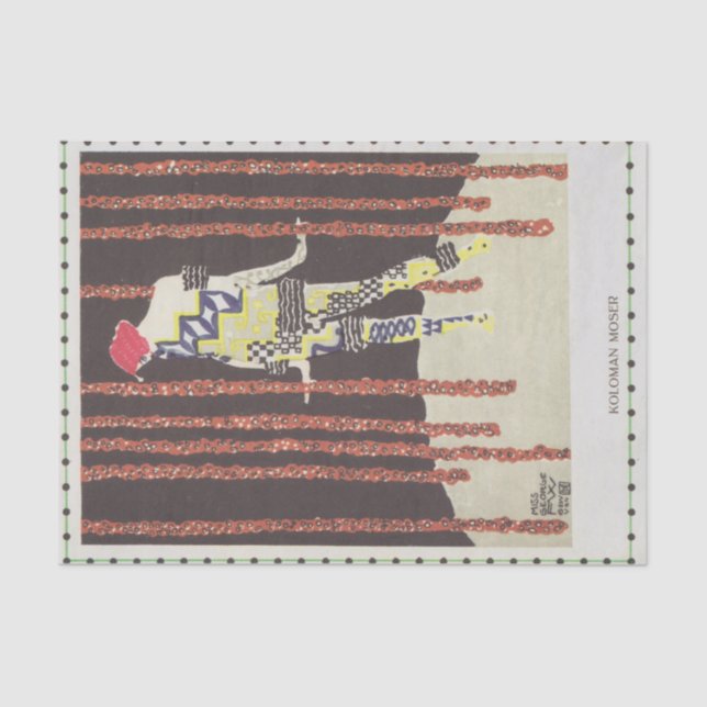 Dancer Miss Olga George by Koloman Moser Tissue Paper (Front)