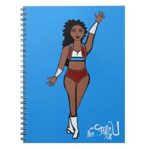 Dancer Notebook Light Blue / White / Cherry
