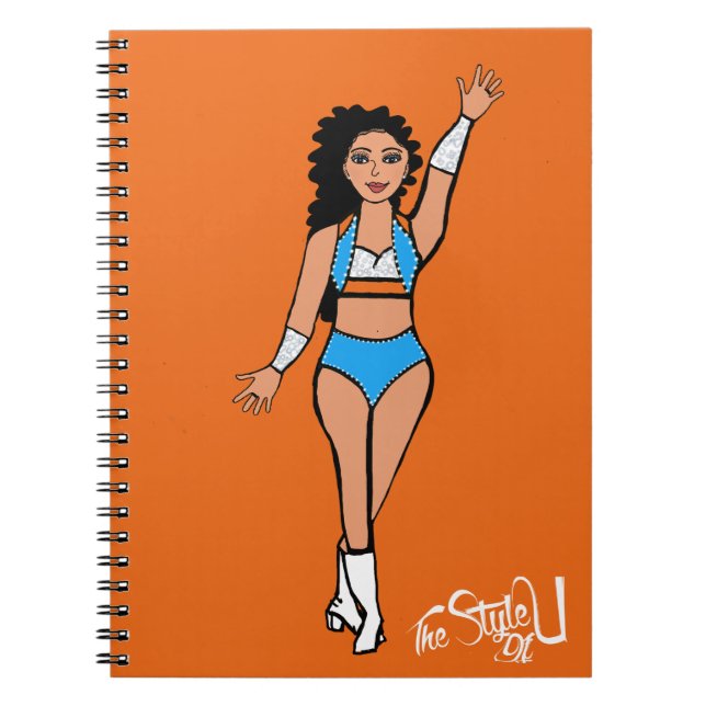 Dancer Notebook Light Blue / White / Orange (Front)