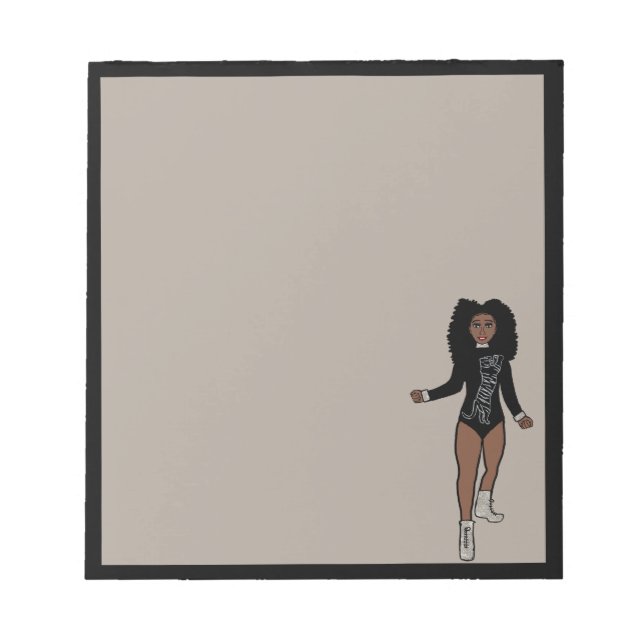 Dancer Notepad Black  / Silver A 2 (Front)