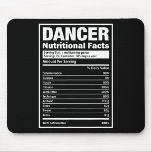 Dancer Nutritional Facts Mouse Mat