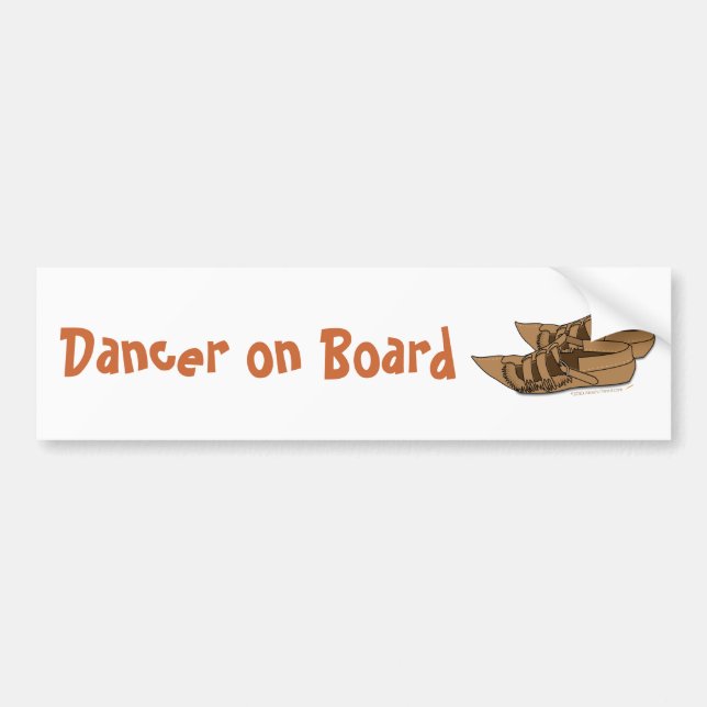 Dancer on Board Folk Dancing Balkan Opanke Shoes Bumper Sticker (Front)