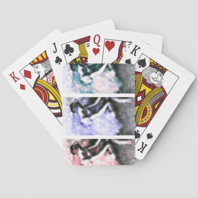 Dancer Pastel Bokeh Panel Art Playing Cards (Back)