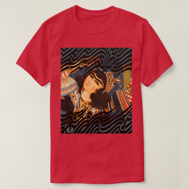 Dancer Persian Painting and Calligraphy T-Shirt (Design Front)