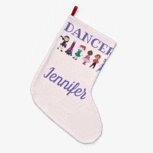 DANCER Personalised Purple Pink Ballet Tap Jazz Large Christmas Stocking