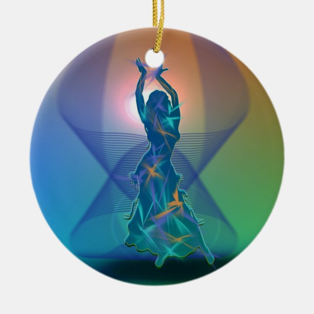 Dancer *Pheja* Ceramic Tree Decoration (Front)