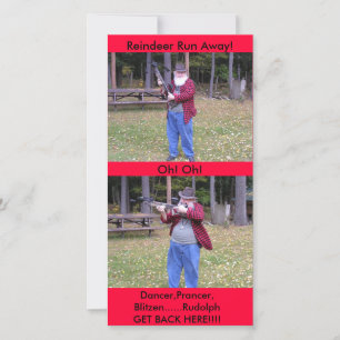 Dancer,Prancer,Blitzen Holiday Card