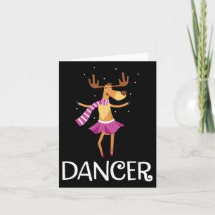 Dancer Prancer Christmas Dancing Reindeer  Card