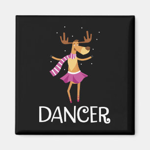 Dancer Prancer Christmas Dancing Reindeer Magnet