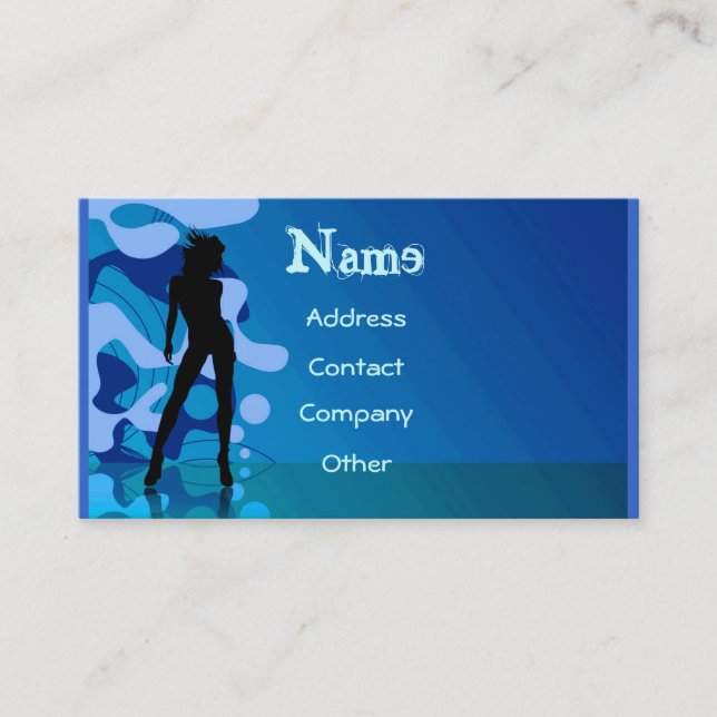 Dancer Profile Card - Customisable (Front)