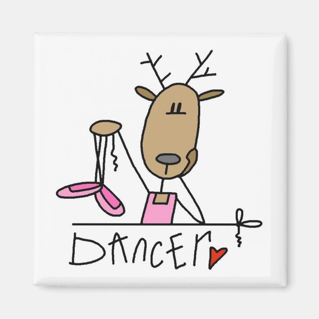 Dancer Reindeer T-shirts and Gifts Magnet (Front)