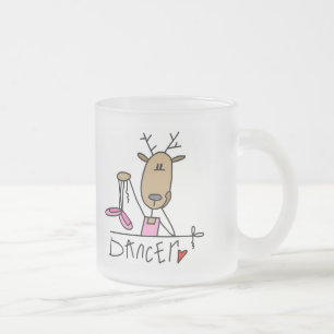 Dancer Reindeer Tshirts and Gifts Frosted Glass Coffee Mug