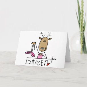 Dancer Reindeer Tshirts and Gifts Holiday Card