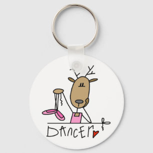 Dancer Reindeer Tshirts and Gifts Key Ring