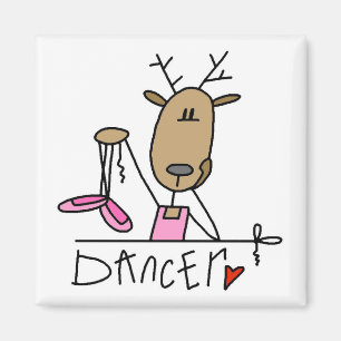 Dancer Reindeer Tshirts and Gifts Magnet