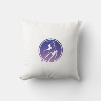 Dancer Silhouette Gradient Medallion Cushion