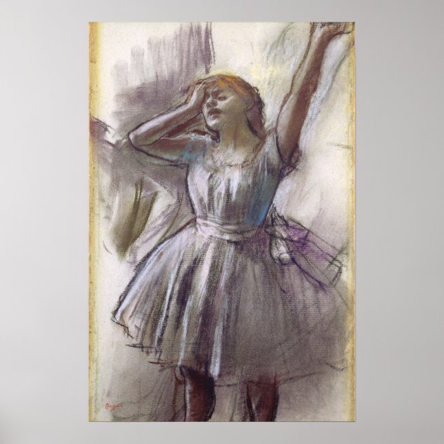 Dancer Stretching by Edgar Degas, Vintage Ballet Poster (Front)