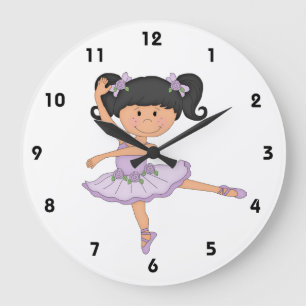 Dancer-Sweet Ballerina in Tutu Large Clock