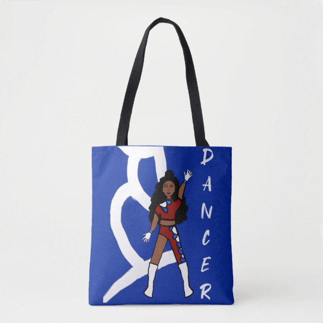 Dancer Two Colour Tote  Berry & Blue (Front)