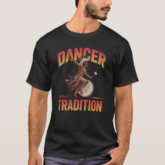 Dancer – Vibrant Indigenous Tradition Drum Design T-Shirt