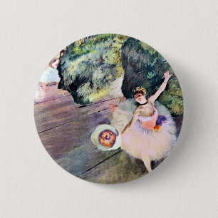 Dancer with a Bouquet of Flowers by Edgar Degas 6 Cm Round Badge
